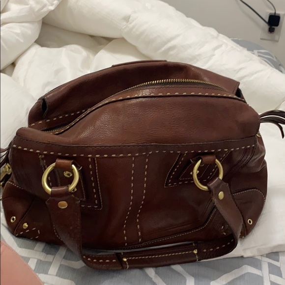 Coach Whiskey Leather Andrea Hampton Satchel - Picture 5 of 10